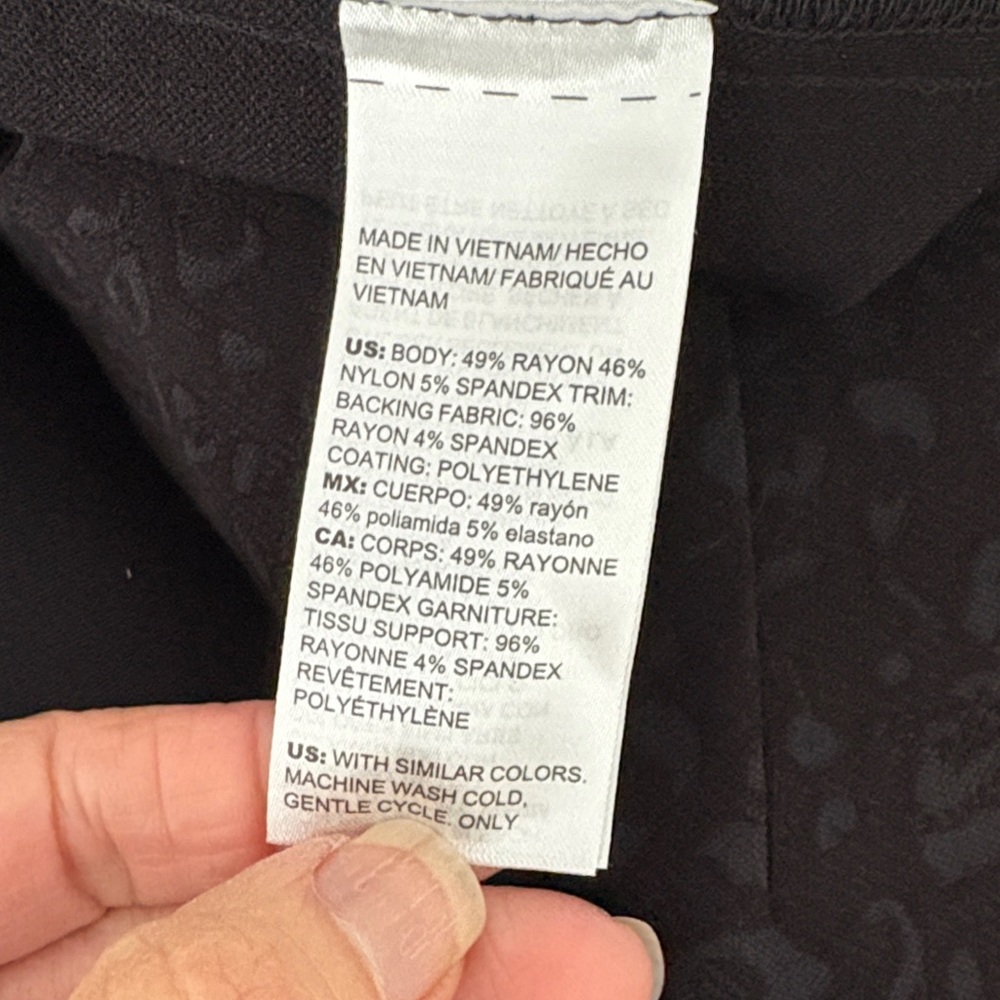 Chico's Black Textured Dress Pantssize 0.5 - Picture 7 of 9